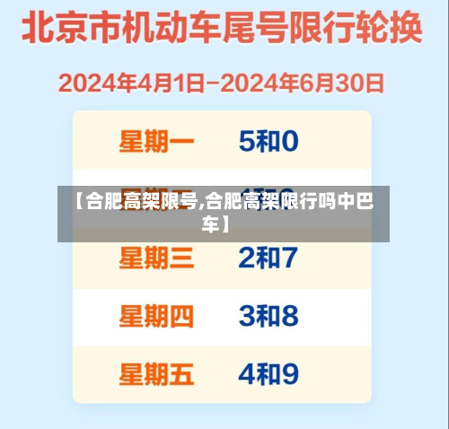 【合肥高架限号,合肥高架限行吗中巴车】