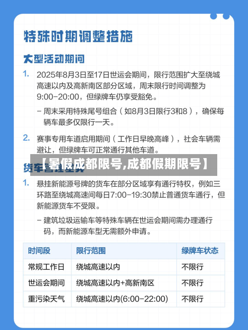 【暑假成都限号,成都假期限号】-第2张图片