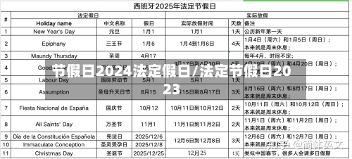 节假日2024法定假日/法定节假日2023