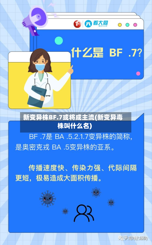 新变异株BF.7或将成主流(新变异毒株叫什么名)