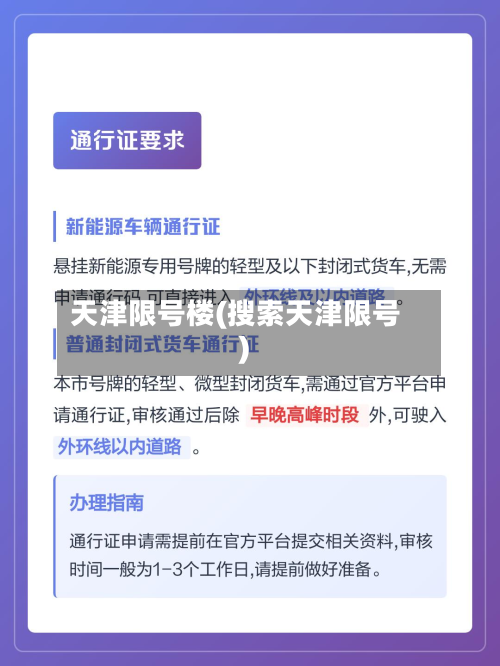 天津限号楼(搜索天津限号)