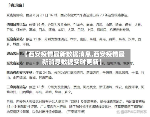 【西安疫情最新数据消息,西安疫情最新消息数据实时更新】
