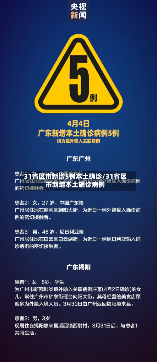 31省区市新增5例本土确诊/31省区市新增本土确诊病例