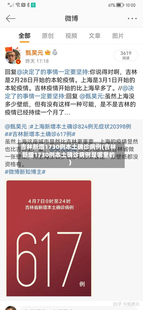 吉林新增1730例本土确诊病例(吉林新增1730例本土确诊病例是哪里的)